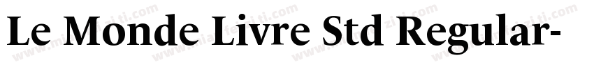 Le Monde Livre Std Regular字体转换